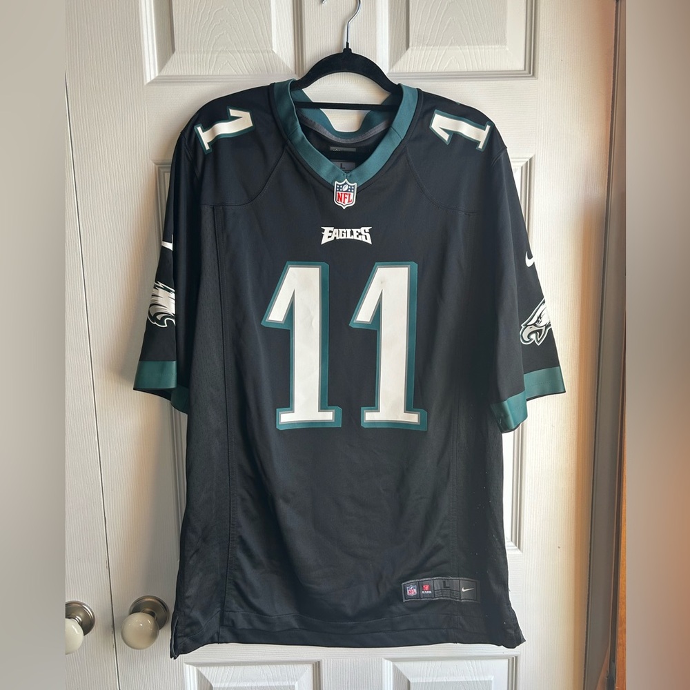 Nike On Field NFL Black Philadelphia Eagles Jersey - Carson Wentz - L